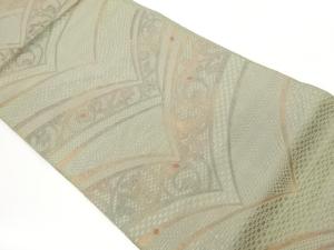 本場筑前博多変わり横段に花唐草模様織出し名古屋帯